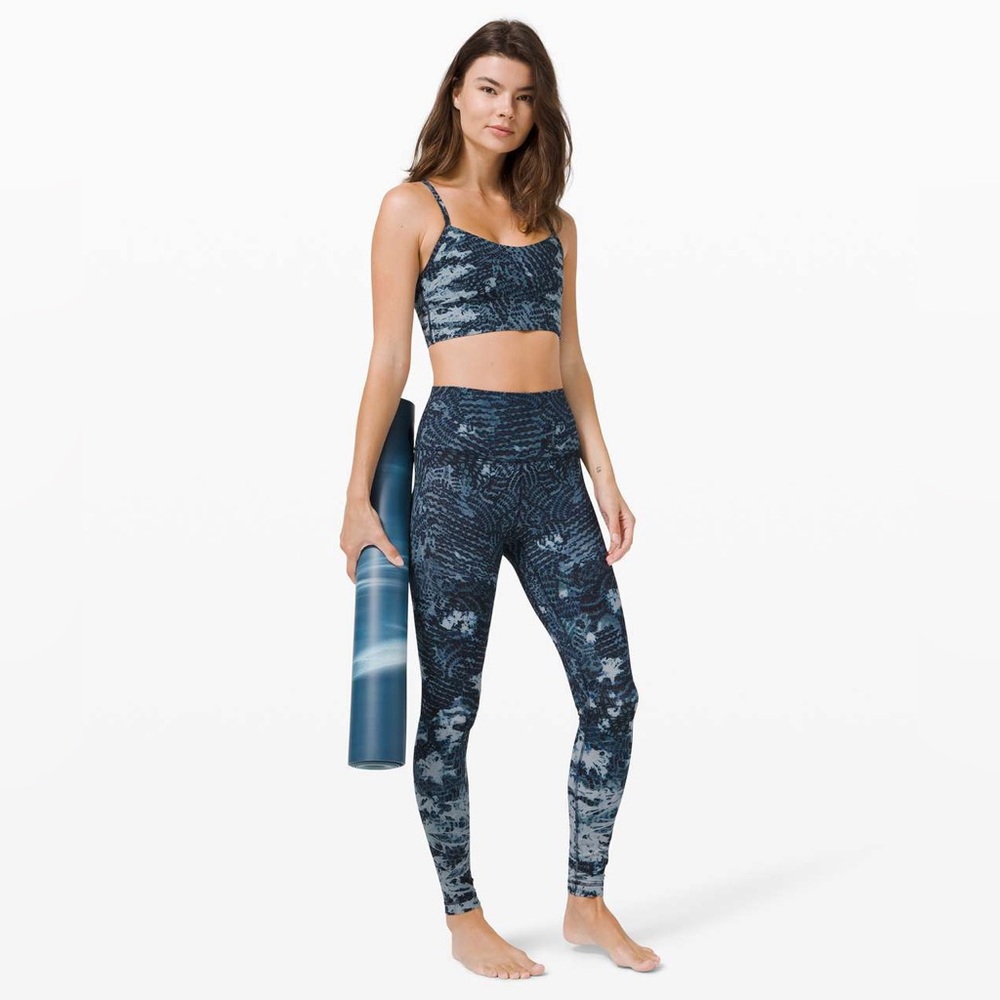 Lululemon Flow Y Bra Long Line Nulu Indigo Lace Starlight Multi 4 - Picture 4 of 10